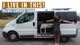 VAN TOUR  Vauxhall Vivaro SWB Micro Camper Conversion for Full Time Van Life [upl. by Hainahpez752]