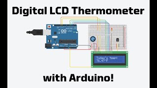 Making an LCD Digital Thermometer with Arduino [upl. by Elynad]