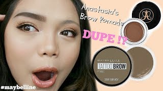 Maybelline Tattoo Brow Pomade Pot First Impression [upl. by Ahsekel]