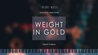 How to Play Gallant amp Louis Futon  Weight In Gold  Theory Notes Piano Tutorial [upl. by Sirej]