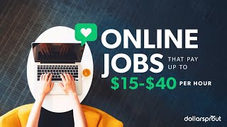 10 BEST Online Jobs to Work From Home Earn 1540Hour [upl. by Netsirhc725]