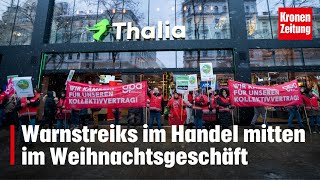 Warnstreiks im Handel mitten im Weihnachtsgeschäft  kronetv NEWS [upl. by Ntsyrk350]