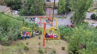 Gatlinburg Skylift Park chairlift POV Going down [upl. by Flin]