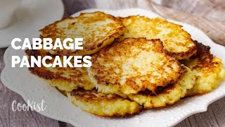 Cabbage pancakes youll only need two main ingredients [upl. by Ahsyak]