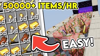 Ultimate Minecraft 120 Gold amp EXP Farm Tutorial Insane 50000 ItemsHour with Zombie Pigman [upl. by Haiasi769]