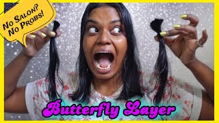 quotAchieve Salon Quality Haircut at Home quot 💇‍♀️🏡 selfhaircut butterflyhaircut [upl. by Starlene546]