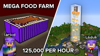 Ending the Minecraft World Hunger by Making a Huge Food Farm in Survival [upl. by Aivalf460]