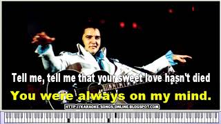 Always On My Mind in the Style of quotElvis Presleyquot karaoke video [upl. by Ecirted]