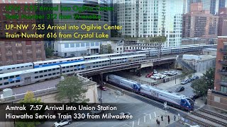 Metra Morning Rush Hour TimeLapse Chicago [upl. by Wirth]