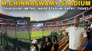 MChinnaswamy Stadium Bangalore Tour  Inside Outside Stadium Ground Ticket Entry Near Metro Al Info [upl. by Naillig]