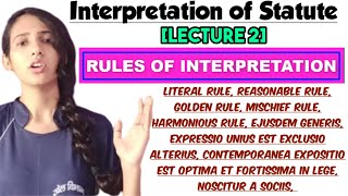 ALL RULES OF INTERPRETATION IN HINDI [upl. by Yelbmik734]