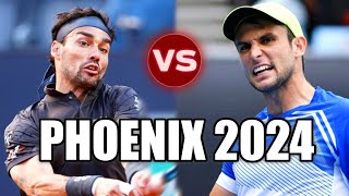 Aleksandar Vukic vs Fabio Fognini PHOENIX 2024 Highlights [upl. by Anelad]