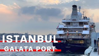 Istanbul GalataPort  Walking Tour In Karakoy Neighborhood  14 August 2022  4K UHD 60 FPS [upl. by Okuy]