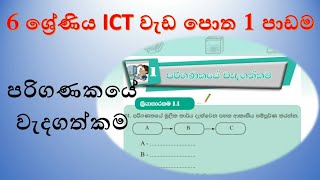 6 ශ්‍රේණිය ICT වැඩ පොත පළමු පාඩම සාකච්ඡාව  Grade 6 ICT workbook 1st lesson discussion [upl. by Hillell]