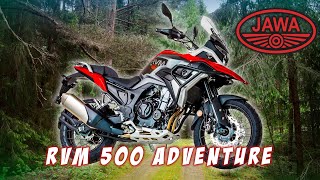 Testuojam JAWA RVM 500 Adventure Darbinis arklys duokpenkis apžvalga [upl. by Zertnom282]