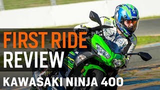 Kawasaki Ninja 400 First Ride Review at RevZillacom [upl. by Etteroma]