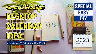 DIY Desktop Calendar  Desk Calendar 2023 ​ [upl. by Ydak]