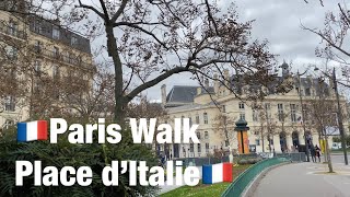 🇫🇷Paris Walk Place d’Italie🇫🇷 [upl. by Oiliruam292]