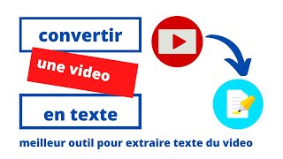 meilleur outil pour transformer une vidéo en texte facilement [upl. by Neelyam]