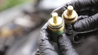 VW GolfBora Replacing Engine Coolant Temperature Sensor [upl. by Niels]