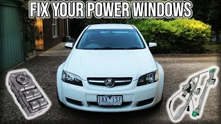 Power Window Switch and Motor  Regulator Replacement  VE Commodore [upl. by Gregson351]