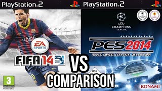 FIFA 14 Vs PES 2014 PS2 [upl. by Yeltrab]