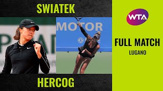 Iga Swiatek vs Polona Hercog  Full Match  2019 Lugano Final [upl. by Yendic]