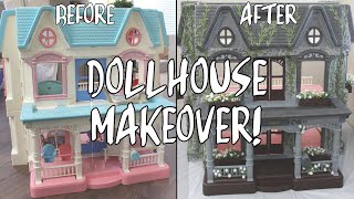 DOLLHOUSE RENOVATION MAKEOVER  Part 1 Cheap amp Easy Cottage Exterior Customization [upl. by Maurine417]