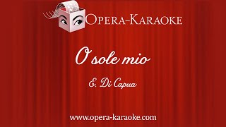 O sole mio F Karaoke Accompaniment [upl. by Ches]