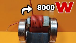 I turn bolt and bearings into 220v 8000w fuel less electric generator [upl. by Asik400]