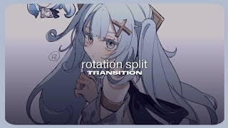 rotation split transition  Alight motion [upl. by Notsej]