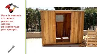 Construir caseta de madera con palets [upl. by Nwahsauq]