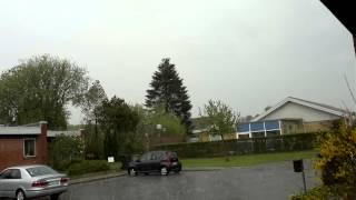 Thunderstorm and heavy rain in Bov Padborg Denmark First part [upl. by Anilecram]