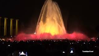 The Magic Fountain of Montjuic Barcelona Spain  Fuente Magica Montjuïc Barcelona Catalonia [upl. by Paris]