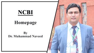 Bioinformatics NCBI Home Page  Lecture 1 Part 1 by Dr Muhammad Naveed [upl. by Akila]