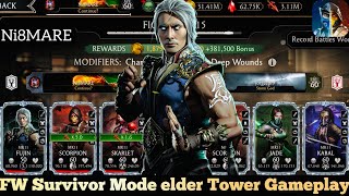 MK11 FujinMK11 Scorpion amp MK11 Skarlet  FW Survivor Mode elder Tower Gameplay  MK Mobile [upl. by Aneloaup230]