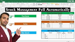 Stock Management Fully Automatically in Excel me stock menten kyse karen [upl. by Arhsub62]