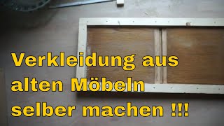 Abdeckung  Türe Heizungsrohre aus alten Möbeln selber machen Ideen aus alten Möbeln [upl. by Athallia]