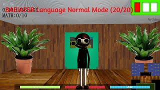 Baldis Advanced Education In A Failed School Remastered Language Normal  Baldis Basics Fangame [upl. by Jacobs]