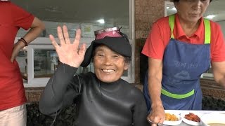 A VISIT WITH THE HAENYEO OF JEJU ISLAND WOMEN FREE DIVERS [upl. by Orva]