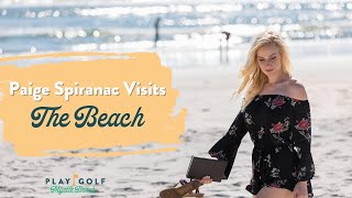 Paige Spiranac Visits The Beach [upl. by Sisenej]