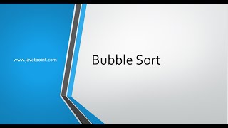 Bubble Sort [upl. by Viki]