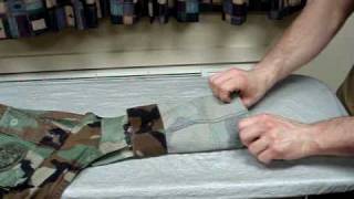 How to roll BDU sleeves USNUSMC [upl. by Leseil]