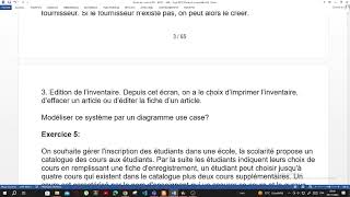 M201  UML  Part5  Diagramme des uses cases  Exercice 4 [upl. by Aneerak142]