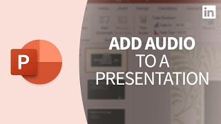 PowerPoint Tutorial  ADD AUDIO to a presentation [upl. by Anibor664]