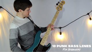 10 Punk Bass Lines For Beginners [upl. by Alhahs]