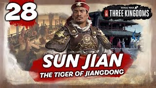 THE TIGERS NEW CHAMPION Total War Three Kingdoms  Sun Jian  Romance Campaign 28 [upl. by Keram678]