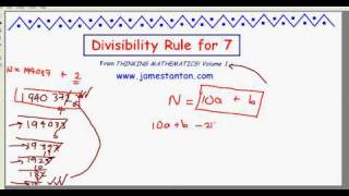 Divisibility Rule for Seven TANTON Mathematics [upl. by Gide]