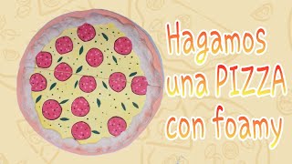 Como hacer una pizza con goma Eva o foamy [upl. by Adnof836]