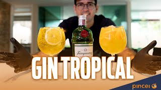 Como fazer GIN TROPICAL  Receita FÁCIL com GIN TANQUERAY [upl. by Anaejer]